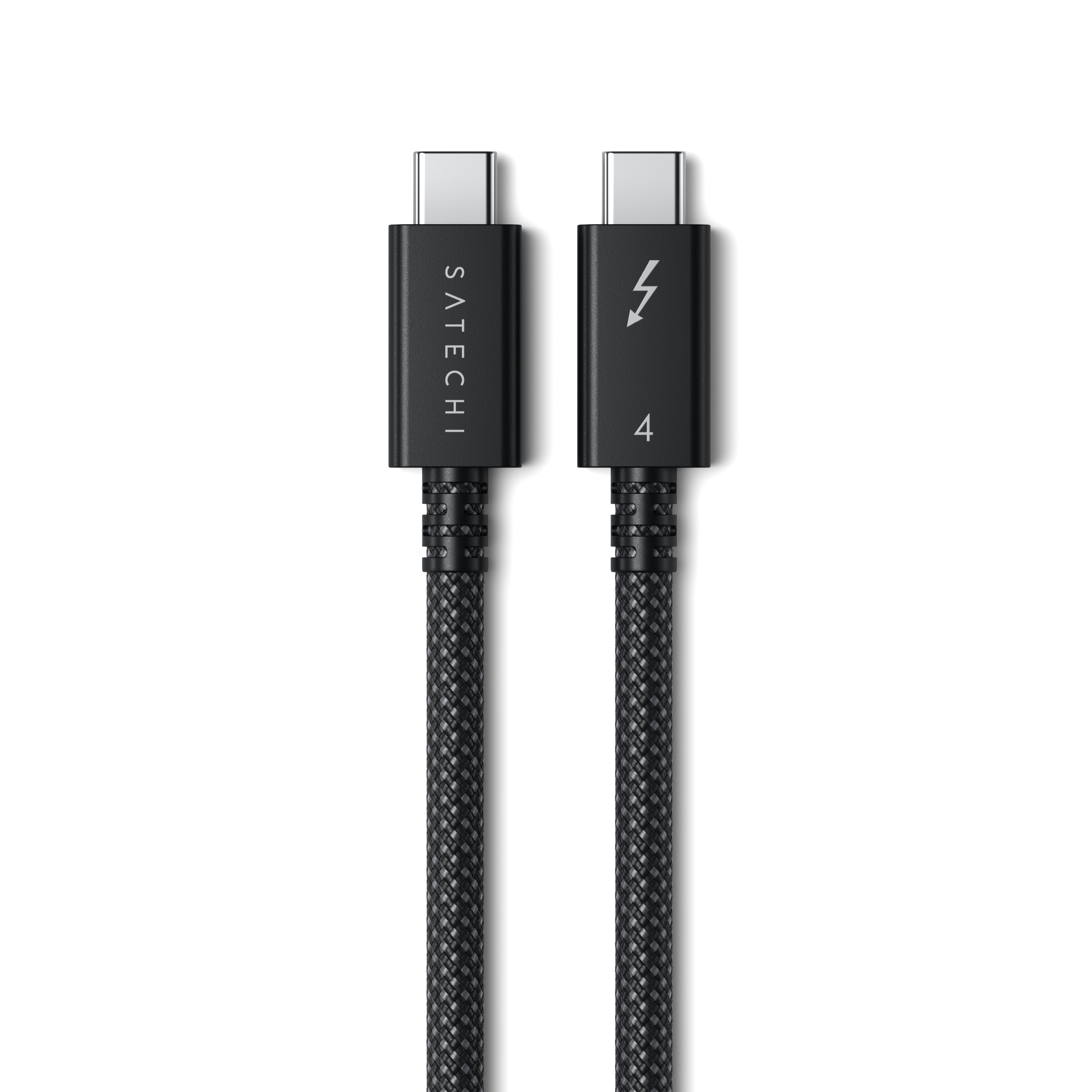 Satechi Thunderbolt 4 Pro Braided Cable 1m (PD240W,40Gpbs data,8K resolution) - Black