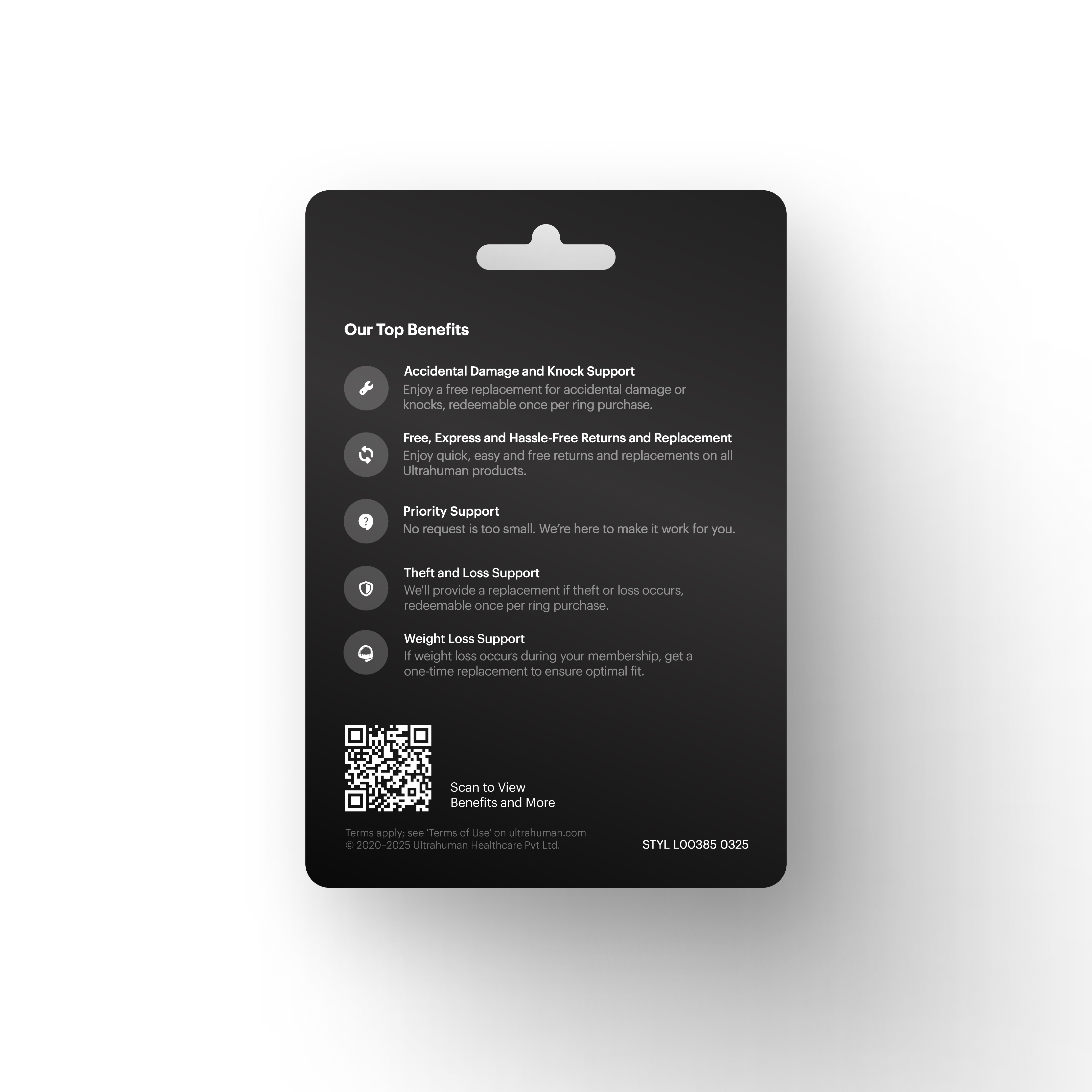 Ultrahuman 2 years warranty card (UltrahumanX Membership)