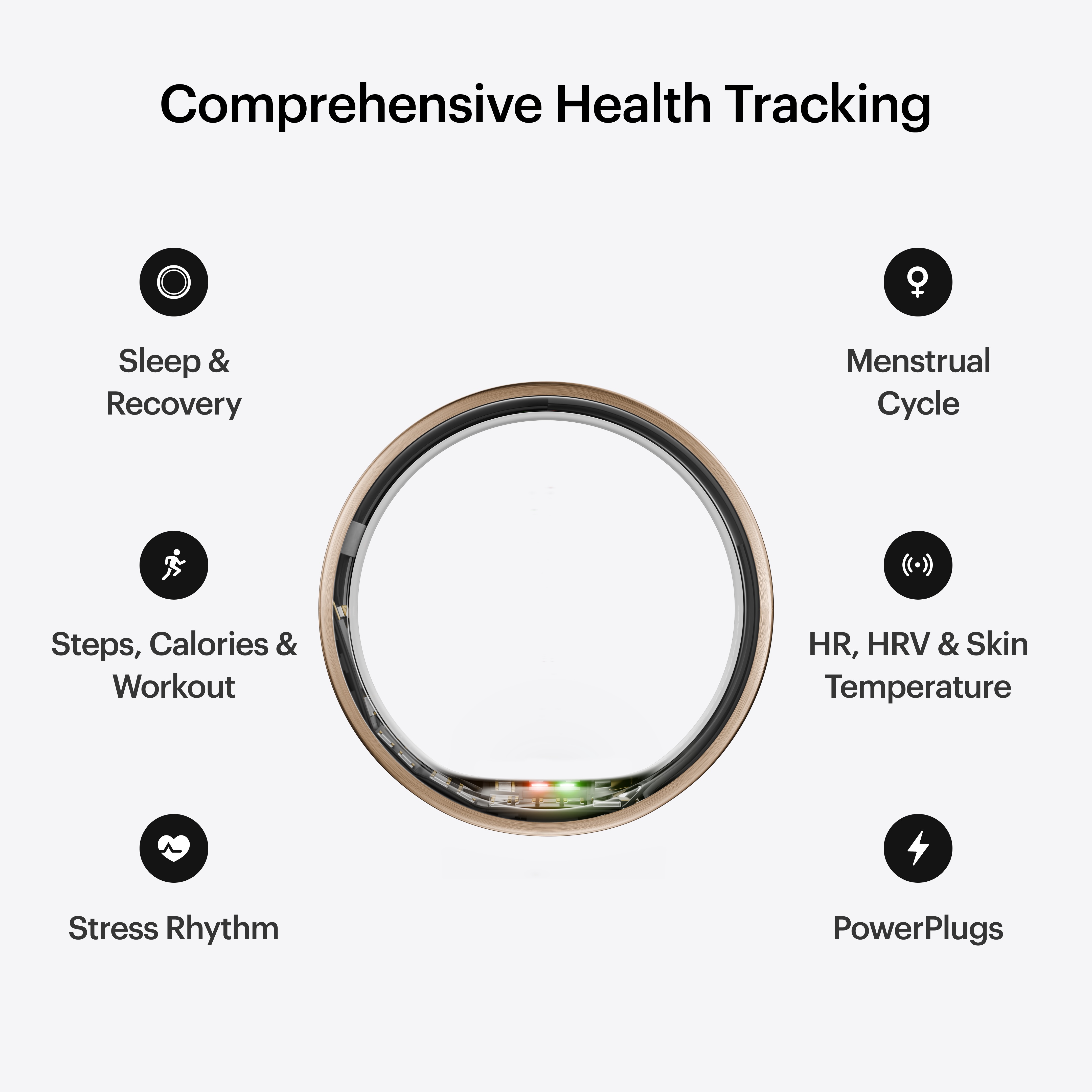 Ultrahuman Ring Air - Smart Ring, Charger, USB Cable / Size-12- Brushed_Rose_Gold