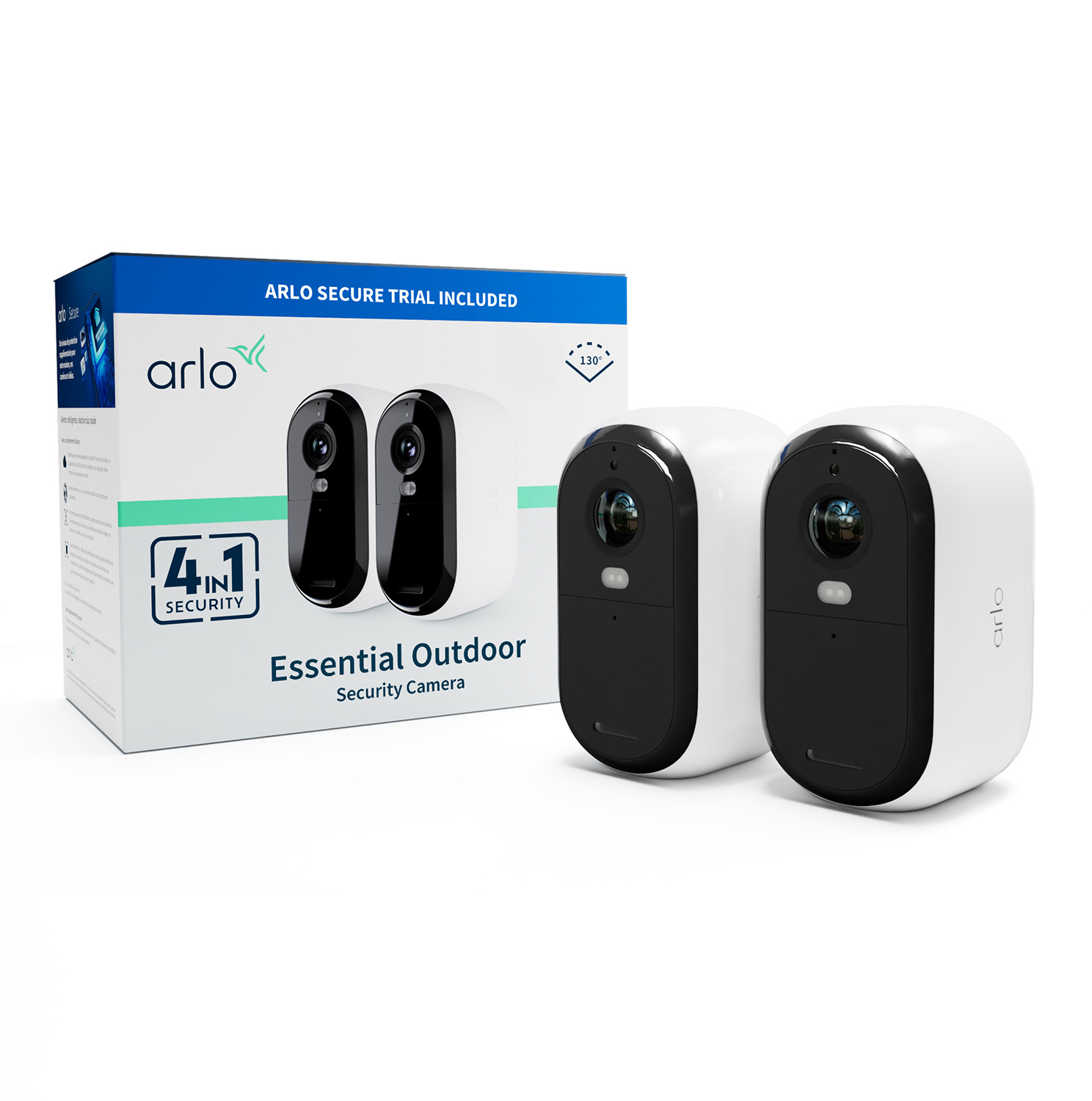 Arlo Essential (Gen.2) FHD Outdoor Security Camera - 2 Camera Kit - White