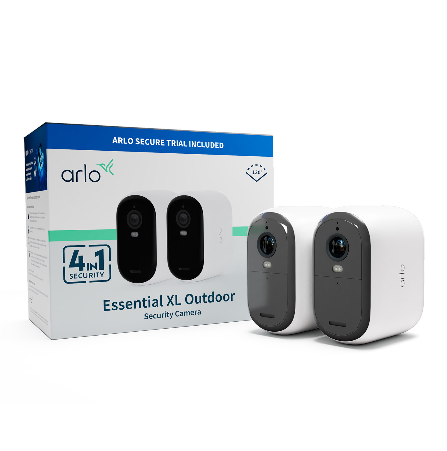 Arlo Essential (Gen.2) XL FHD Outdoor Security Camera - 2 Camera Kit - White