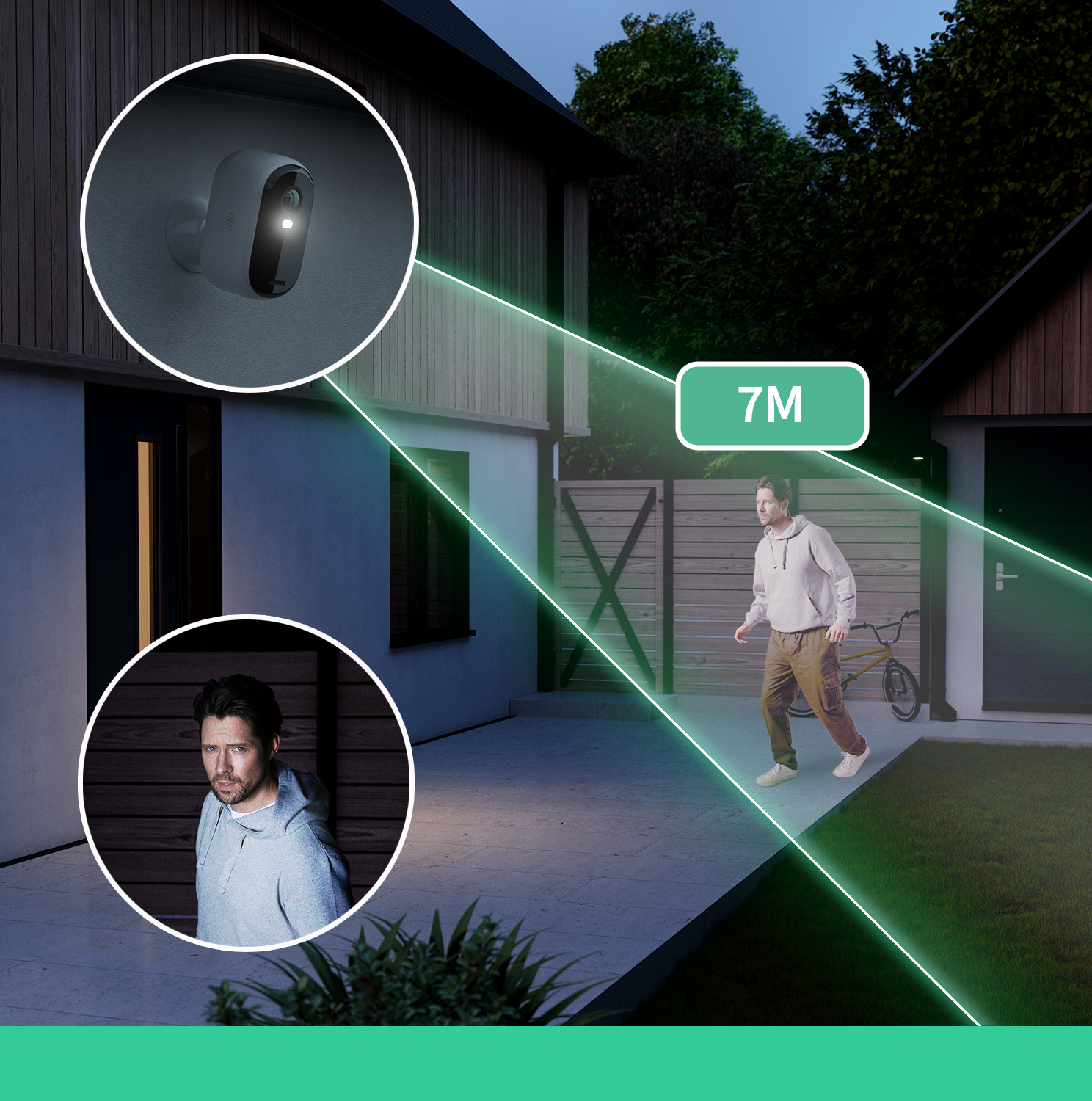 Arlo Essential (Gen.2) Bundle 2K Outdoor Security Camera - 2 Camera Kit + 2 Essential Solar Panel Charger - White