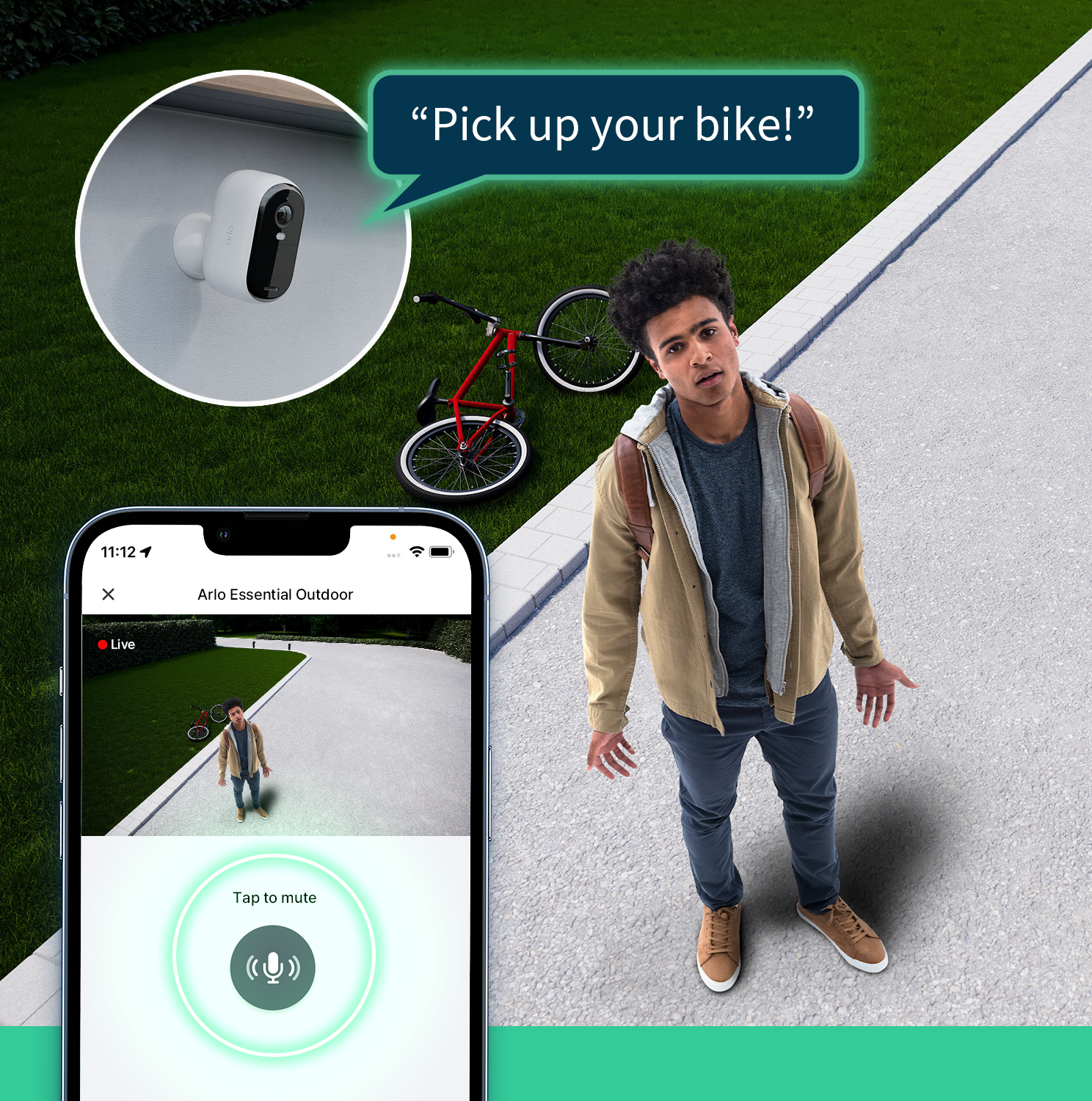 Arlo Essential (Gen.2) Bundle 2K Outdoor Security Camera - 3 Camera Kit + 3 Essential Solar Panel Charger - White