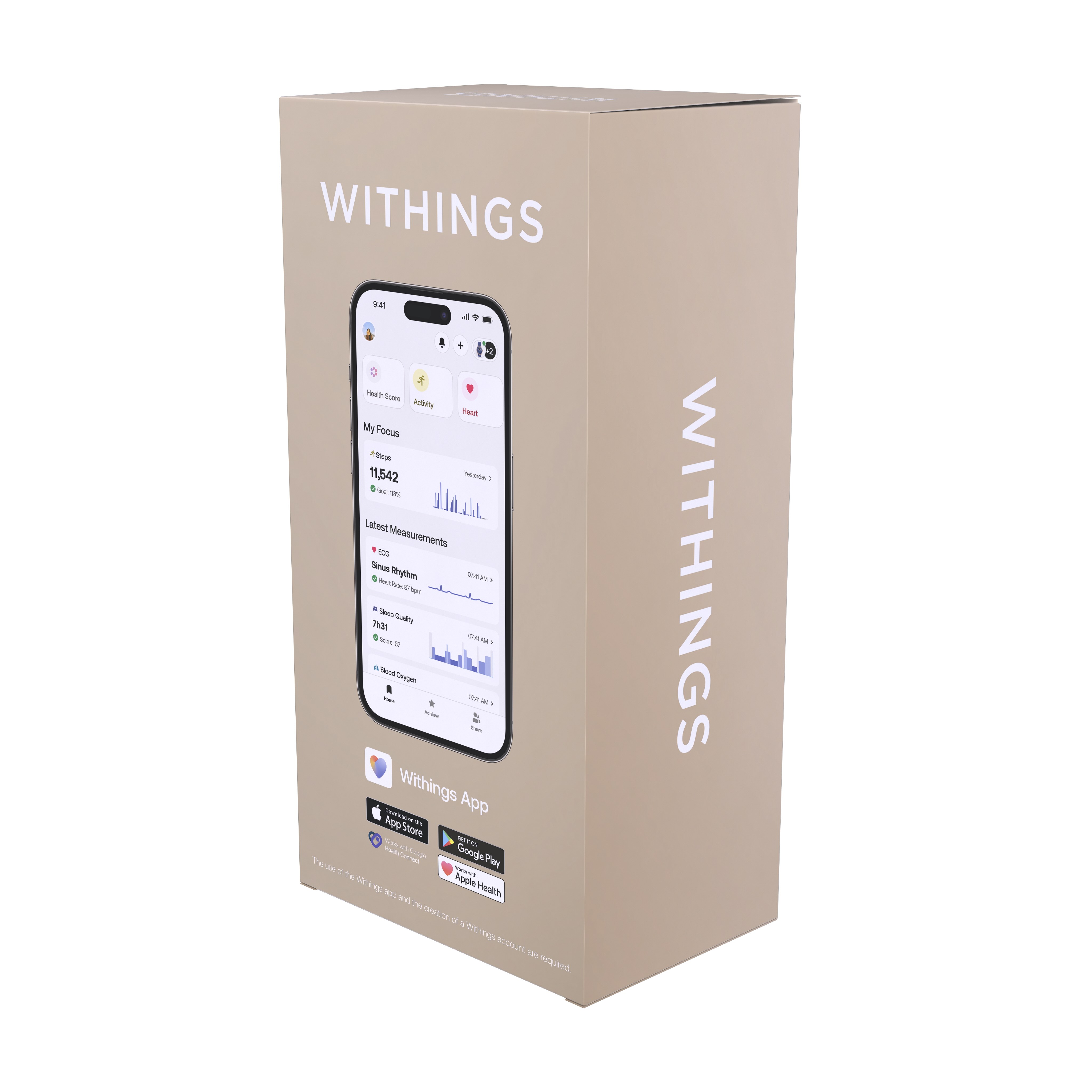 Withings Bundle Blood Pressure Monitor Connect w Wifi sync (including Travel case for BPM Connect)