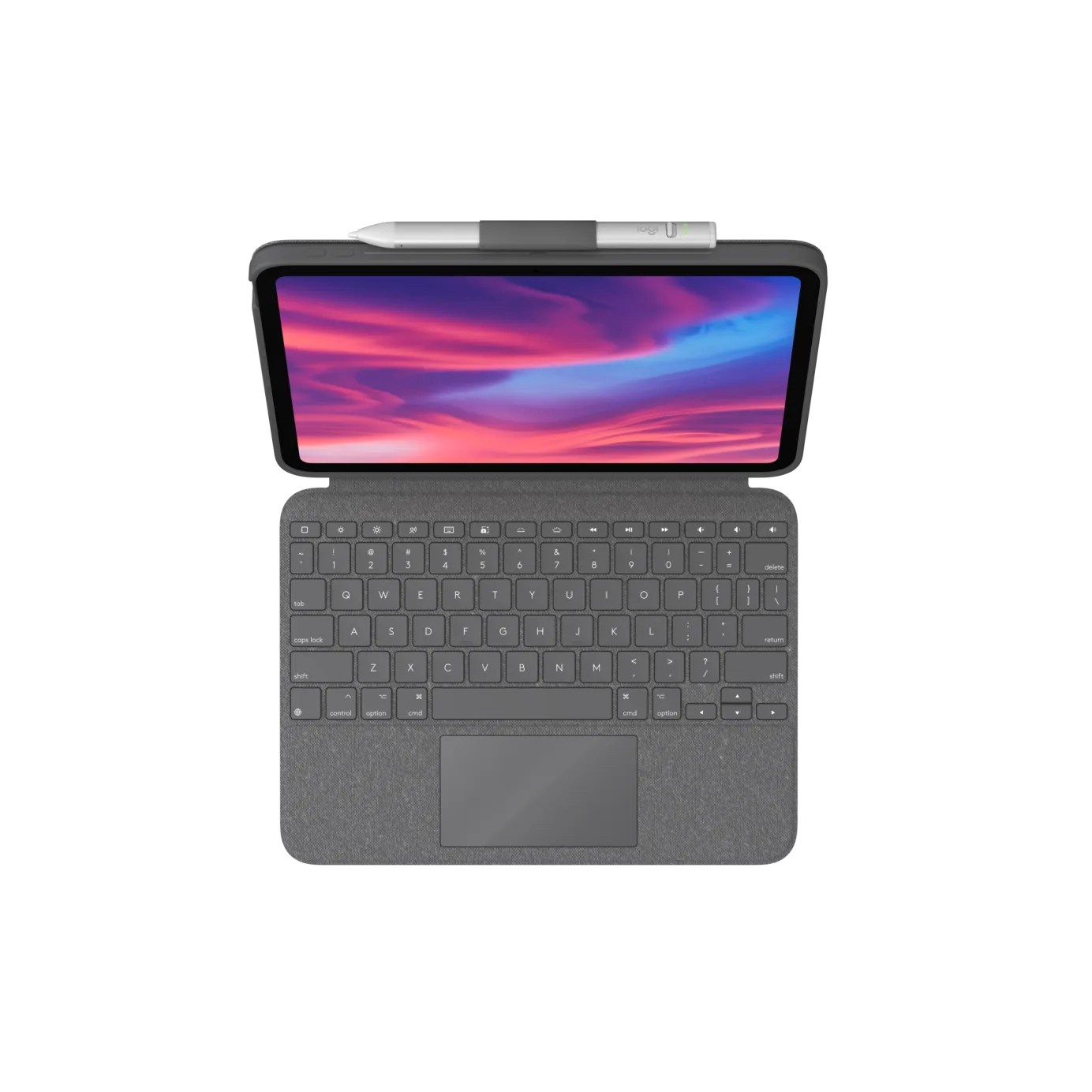 Logitech Combo Touch Detachable backlit keyboard case with trackpad and Smart Connector for iPad (10th gen) - Oxford Grey - UK