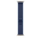 Apple Watch 49mm Loop:  Blue/Bright Blue Trail Loop - M/L - Natural Titanium Finish