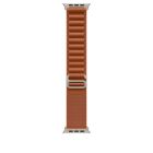 Apple Watch 49mm Loop:  Terra Cotta Alpine Loop - Large - Natural Titanium Finish
