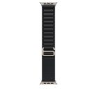 Apple Watch 49mm Loop:  Black Alpine Loop - Small - Natural Titanium Finish