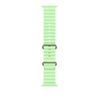 Apple Watch 49mm Band:  Neon Green Ocean Band Extension - Natural Titanium Finish