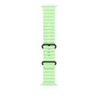 Apple Watch 49mm Band:  Neon Green Ocean Band Extension - Black Titanium Finish