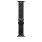 Apple Watch 49mm Loop:  Black Titanium Milanese Loop - Large