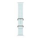Apple Watch 49mm Band:  IceÊBlue OceanÊBand - Natural Titanium Finish