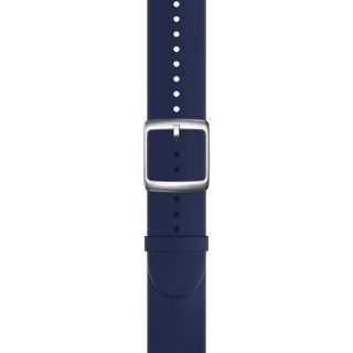 Withings Fluoroelastomer silicone Wristband 20mm w Silver buckle for Scanwatch 42mm, Scanwatch Horizon, Steel HR 40mm, Steel HR Sport - Night Blue