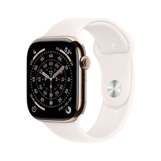 Apple Watch S11 Cellular 42mm Gold Titanium Case with Light Blush Sport Band - M/L (Demo)