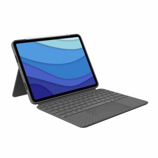 Logitech Combo Touch for iPad Pro Backlit detachable keyboard case with trackpad for iPadPro 12.9 (5th,6th) - Grey - US