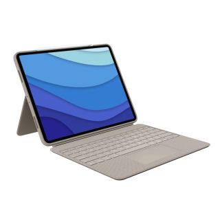 Logitech Combo Touch Detachable keyboard case with trackpad for iPad Pro 12.9-inch (5th and 6th gen) - Sand - US