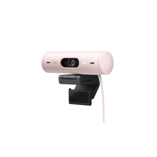 Logitech Brio 500 Full HD 1080p webcam w light correction, auto-framing, & Show Mode - Rose