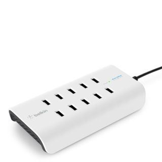 Belkin ROCKSTAR 10-Port 2.4A USB-A Charger - White