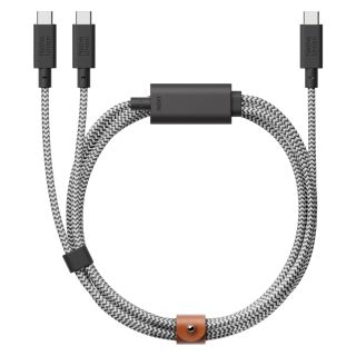 Native Union Belt Cable 2-in-1 USB-C to USB-C and USB-C Cable (140W) - Zebra