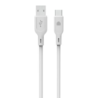 Dviced Cable USB-A to USB-C silicone 1,25m - White