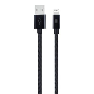 Dviced Cable USB-A to Lightning Nylon Textile 0,25m - Black