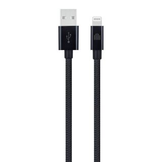 Dviced Cable USB-A to Lightning Nylon Textile 1,25m - Black