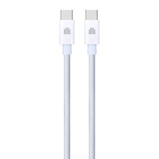 Dviced Cable USB-C to USB-C Nylon Textile 1,25m - White