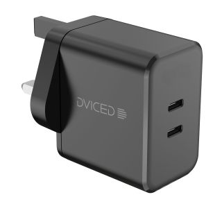 Dviced Wall charger 65W GaN 2 USB-C UK - Black