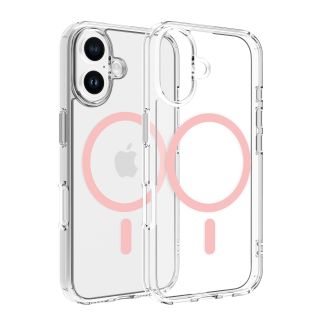 Dviced Magsafe iPhone 16 clear case - Pink