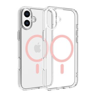 Dviced Magsafe iPhone 16 Plus clear case - Pink