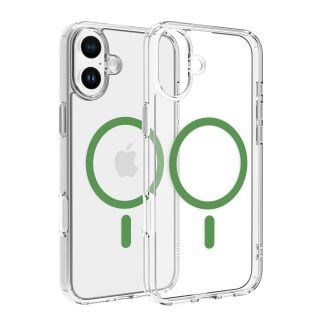 Dviced Magsafe iPhone 16 Plus clear case - Green
