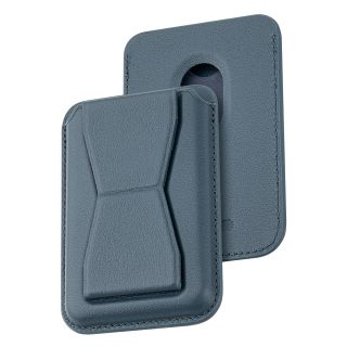 Dviced Leather magsafe cardholder with stand - Blue