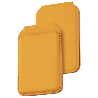 Dviced Leather magsafe foldable cardholder - Orange