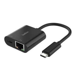 Belkin Connect USB-C to Ethernet + Charge Adapter 100W - Black