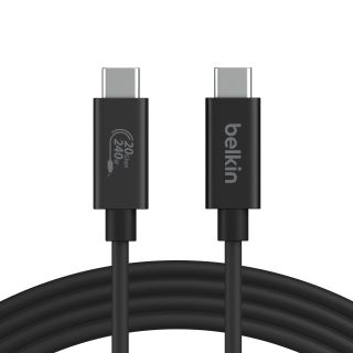 Belkin Connect USB4 Cable, 240W + 20Gbps 2m - Black