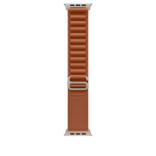 Apple Watch 49mm Loop: Terra Cotta Alpine Loop - Small - Natural Titanium Finish