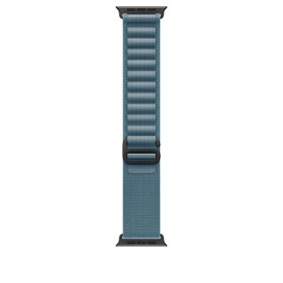 Apple Watch 49mm Loop: Light Blue Alpine Loop - Small - Black Titanium Finish