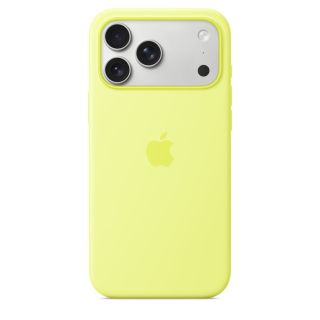 Apple iPhone 17 Pro Max Silicone Case with MagSafe – Neon Yellow