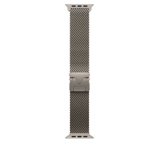 Apple Watch 49mm Loop:  Natural Titanium Milanese Loop - Small