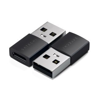 Satechi Aluminum 2x Type-A to Type-C Adapter - Space Black