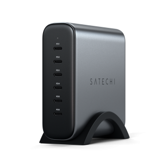 Satechi 200W USB-C 6-PORT GAN CHARGER (6xUSB-C PD Supports PD 3.1/3.0, QC 4.0+ & PPS) - Grey
