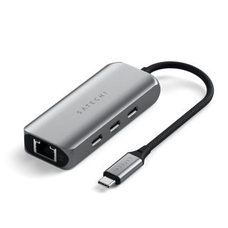 Satechi 4-in-1 USB-C Hub with 2.5 Gigabit Ethernet - Space Gray