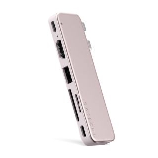 Satechi USB-C Snap Hub (1x HDMI 4K 60Hz, 1x USB-C up to 5 Gbps, 1x USB-A 3.0 up to 5 Gbps, 1xUSB-C PD, 1x microSD/ 1x SD card reader) - Blush