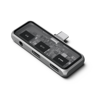 Satechi Mobile XR Hub with dual USB-C and Audio - Space Gray