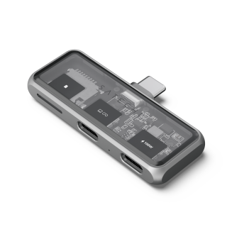 Satechi Mobile XR Hub with dual USB-C and microSD - Space Gray