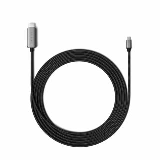 Satechi USB-C To HDMI 2.1 8K Cable (Mac Devices up to 4K/60Hz, 8K/60Hz, 4K 60Hz/120Hz, 2K/ 40Hz, 1080P/500Hz, Dynamic HDR10+ HDCP 1.4 & HDCP 2.3) - Space Grey