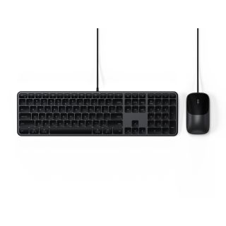 Satechi Slim CLX3 Wired Combo (Keyboard and Mouse) - US English - Space Black