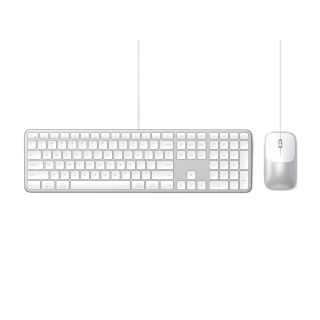 Satechi Slim CLX3 Wired Combo (Keyboard and Mouse) - US English - Silver