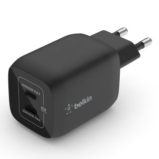Belkin BOOST CHARGE PRO 65W PD PPS Dual USB-C GaN Charger Universal - Black