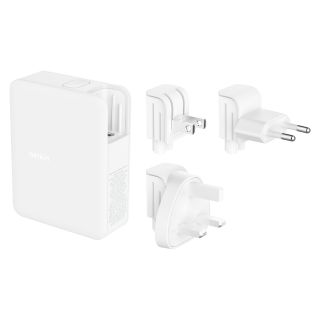 Belkin BoostCharge Pro 140W 4-Port GAN Wall Charger, w/ UK+EU+US PLUG - White